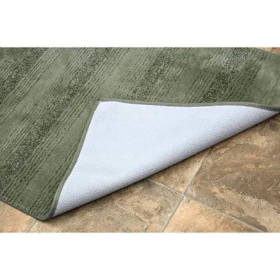24"x40" Essence Nylon Washable Bath Rug Deep Fern - Garland
