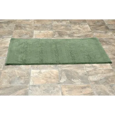 24"x40" Essence Nylon Washable Bath Rug Deep Fern - Garland