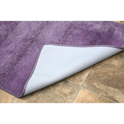 24"x40" Essence Nylon Washable Bath Rug Purple - Garland