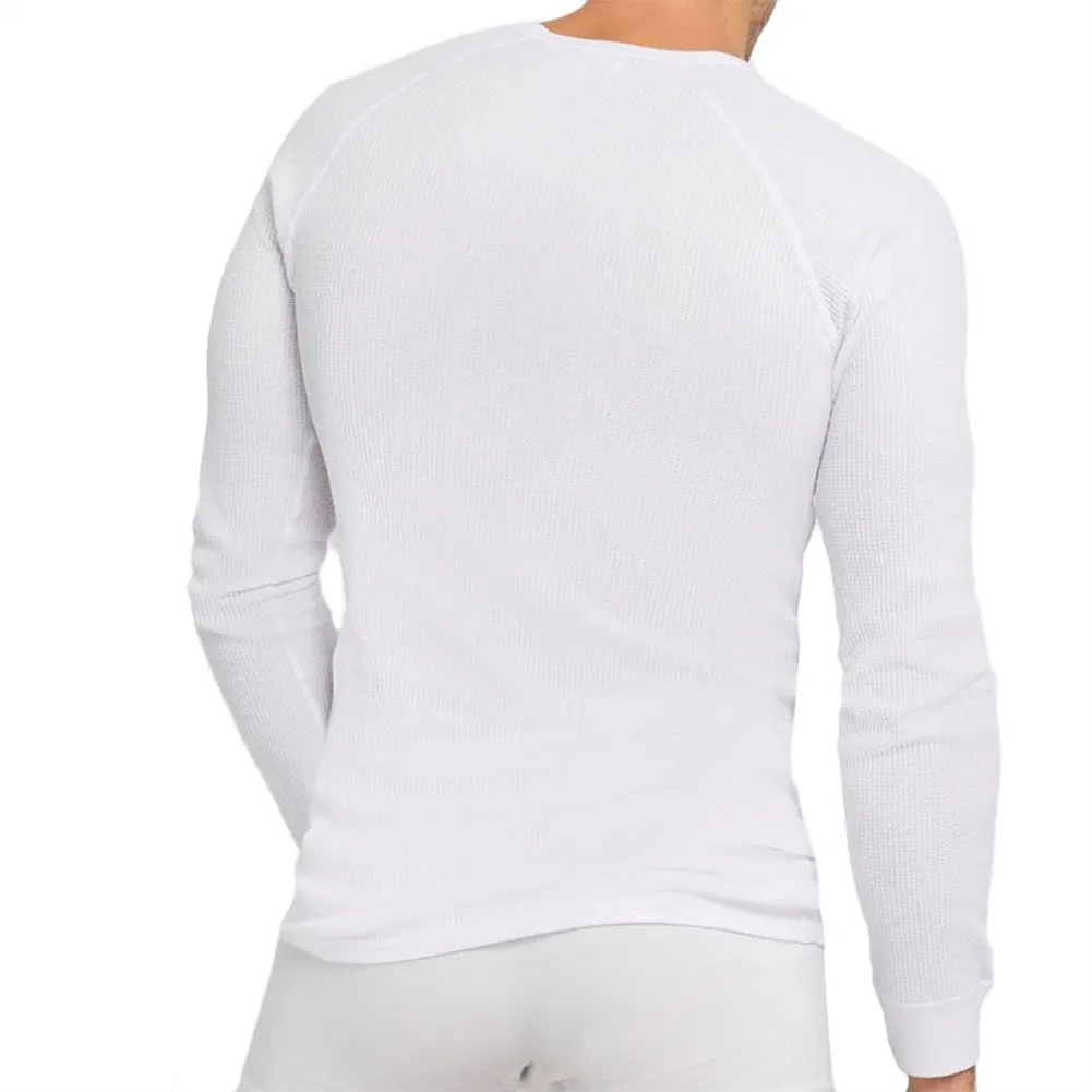 2pcs Set Holeproof Aircel Thermal Men White Long Sleeve Top T-Shirt & Johns Pants Base Layer