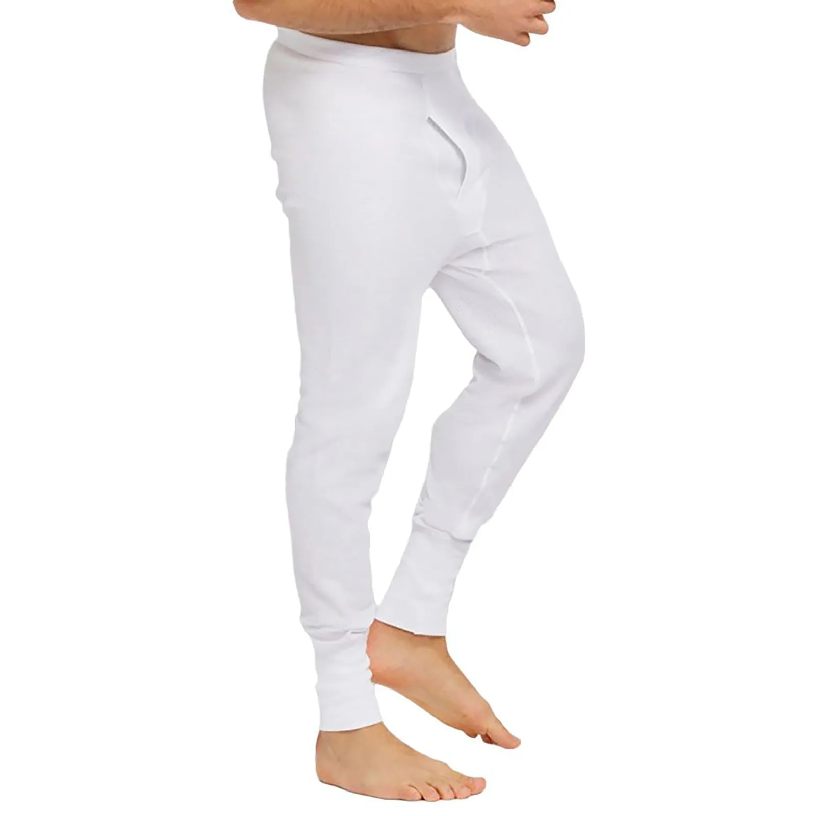 2x Holeproof Aircel Thermal Mens White Long Johns Sleep Pants Underwear MYPY1A Bulk Base Layer