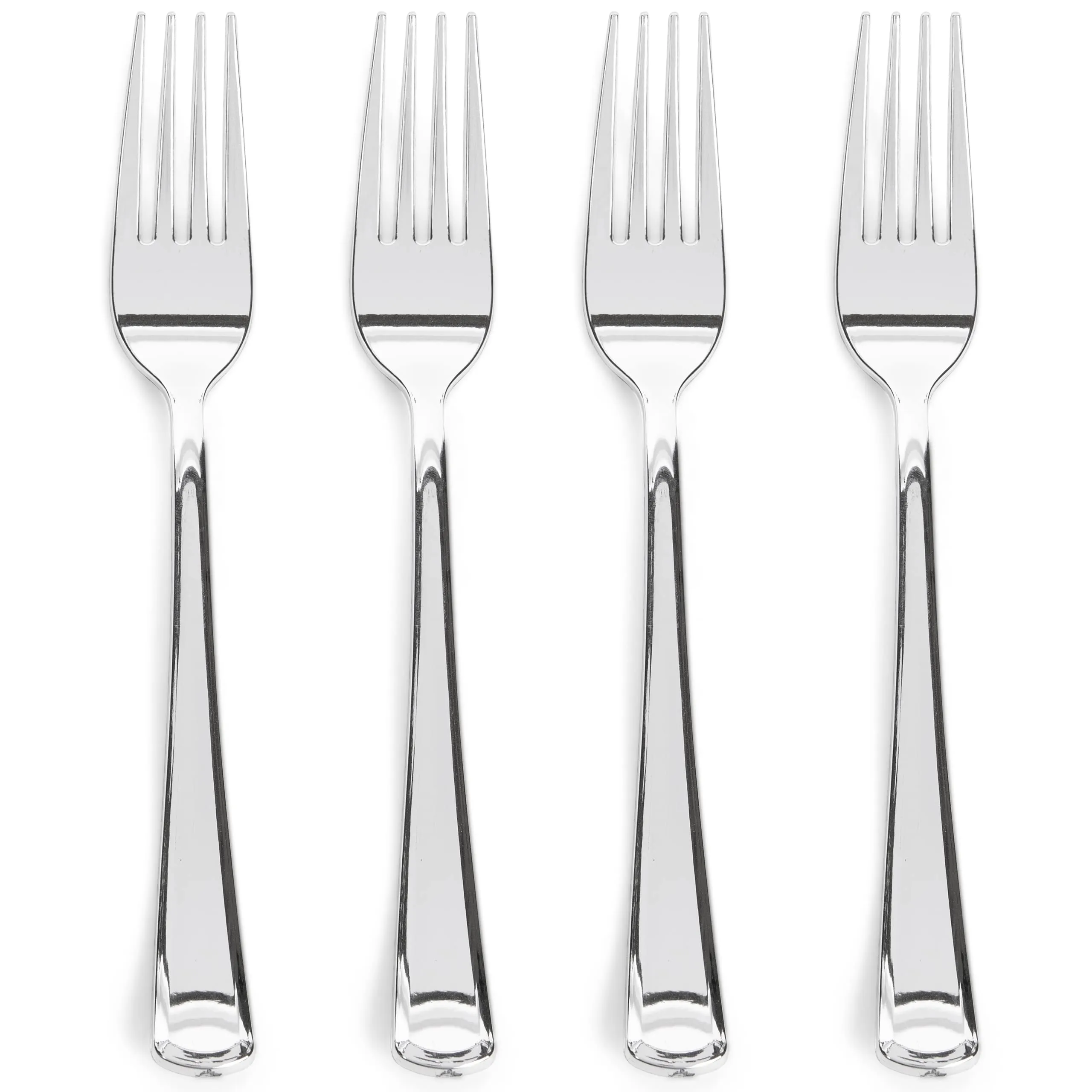 300 Silver Plastic Forks Heavy-Duty, Heavyweight Plastic Silverware Forks, Fancy