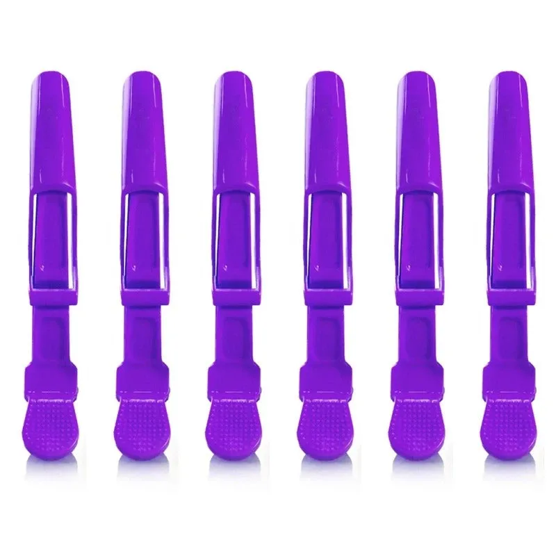6 Pieces Plastic Hair Clip Hairdressing Clamps