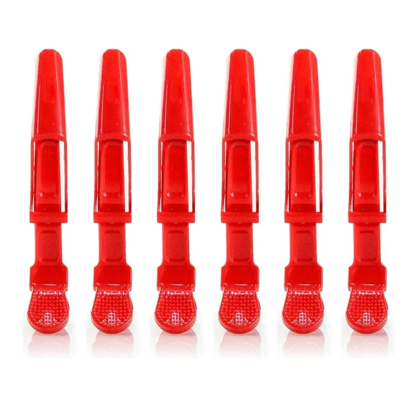 6 Pieces Plastic Hair Clip Hairdressing Clamps