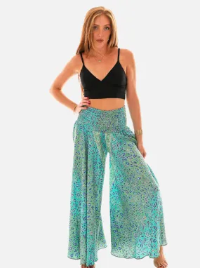 Abstract Print Wide Leg Pants for Women
