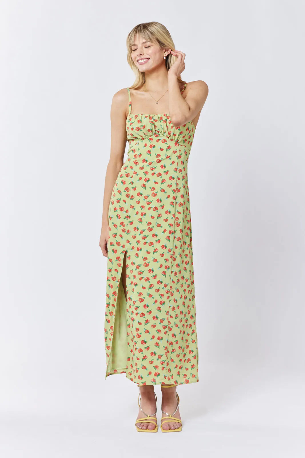 Aisha Floral Split  Dress