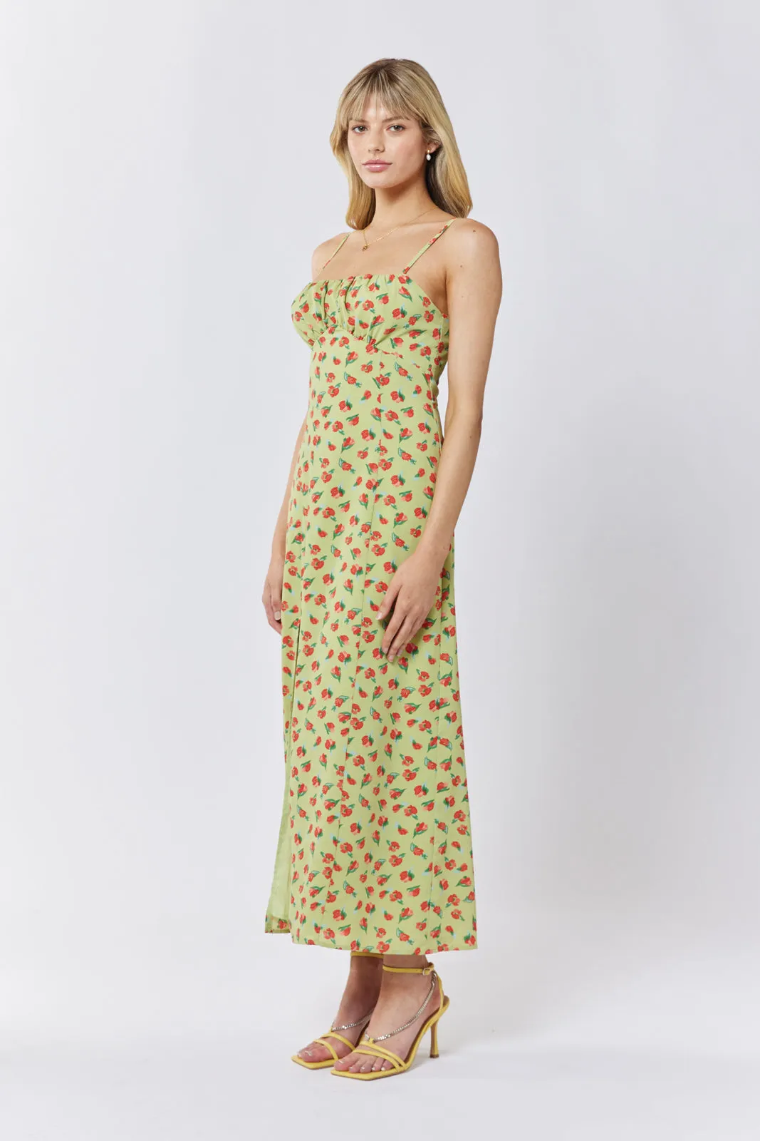 Aisha Floral Split  Dress