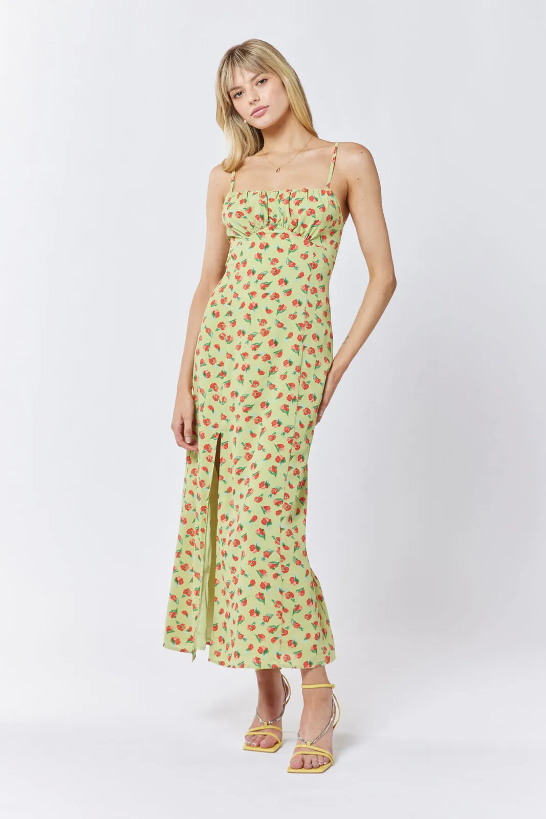 Aisha Floral Split  Dress
