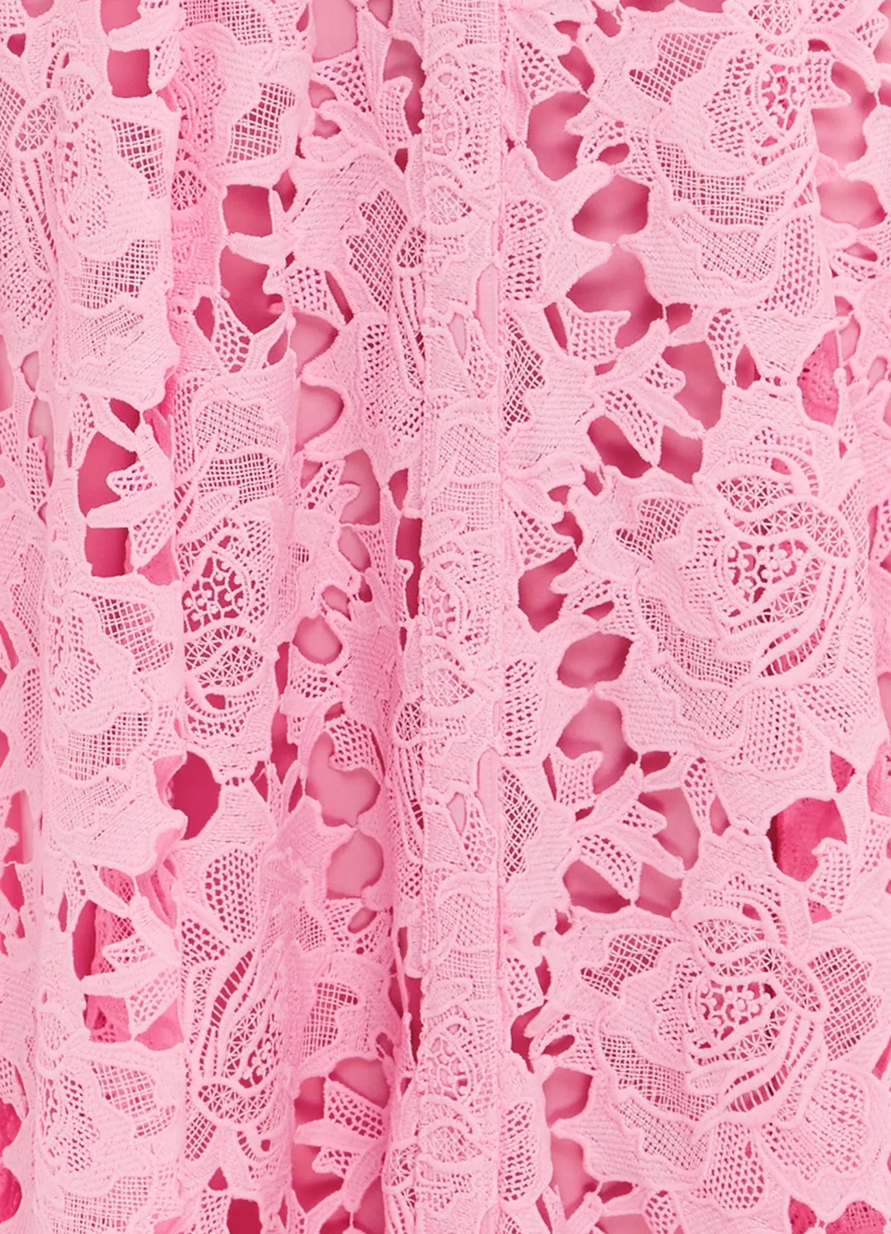 Aliyah Lace Butterfly Sleeve Midi Dress - Candy Pink
