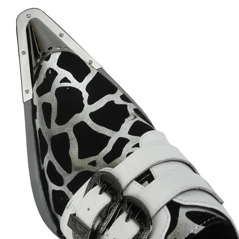 AOMISHOES™  Italian White-Black Party Shoes #7026