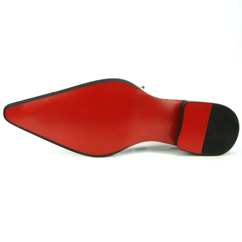 AOMISHOES™  Italian White-Black Party Shoes #7026