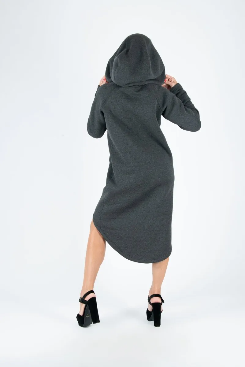 Asymmetric Hooded Dress TAYLOR