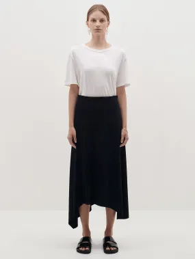 asymmetric viscose jersey skirt