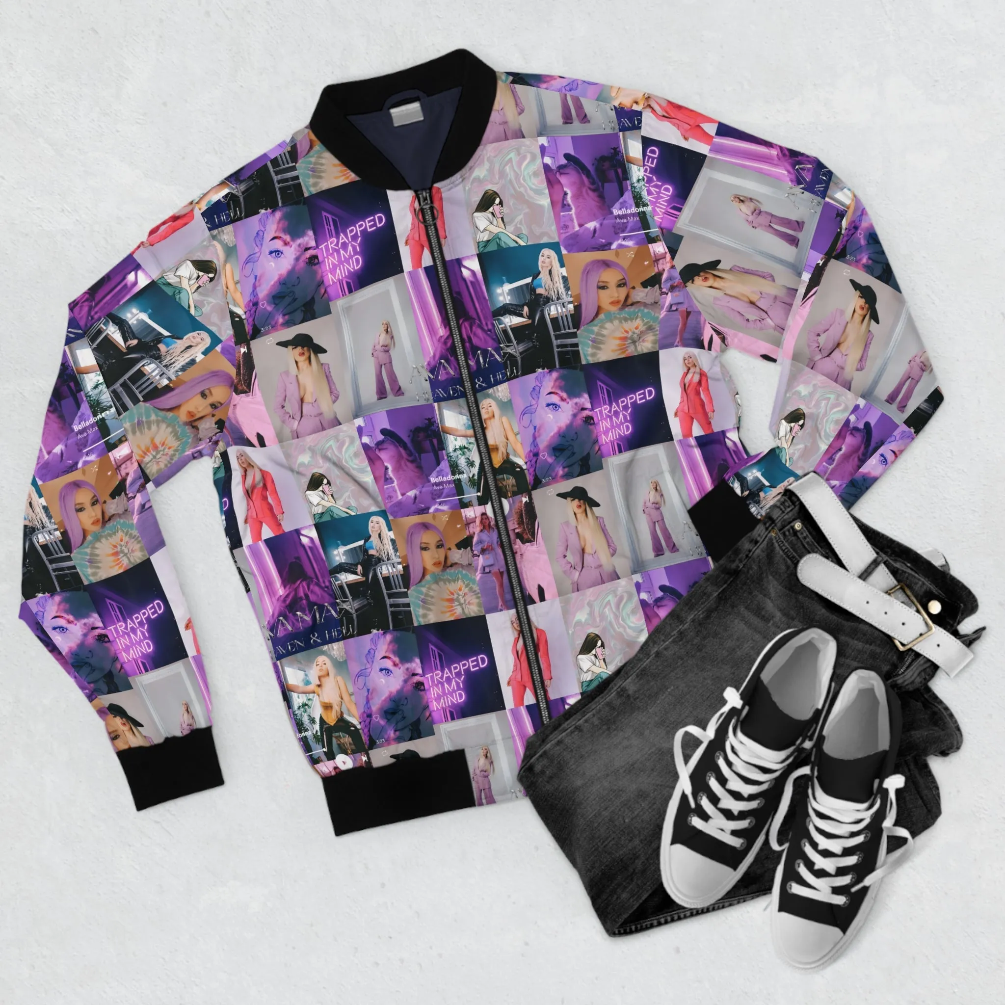 Ava Max Belladonna Photo Collage Men's Bomber Jacket