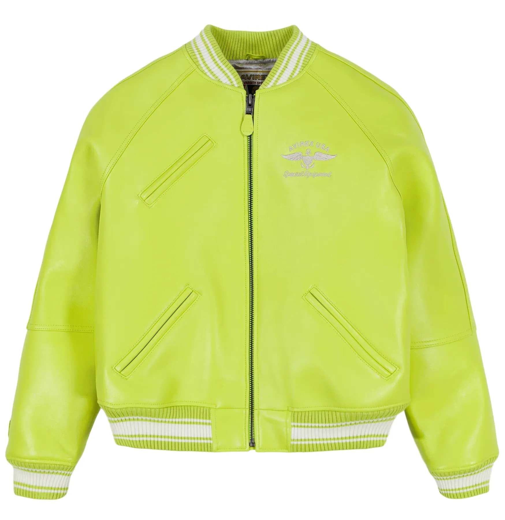 Avirex STADIUM JACKET (LIMEADE)