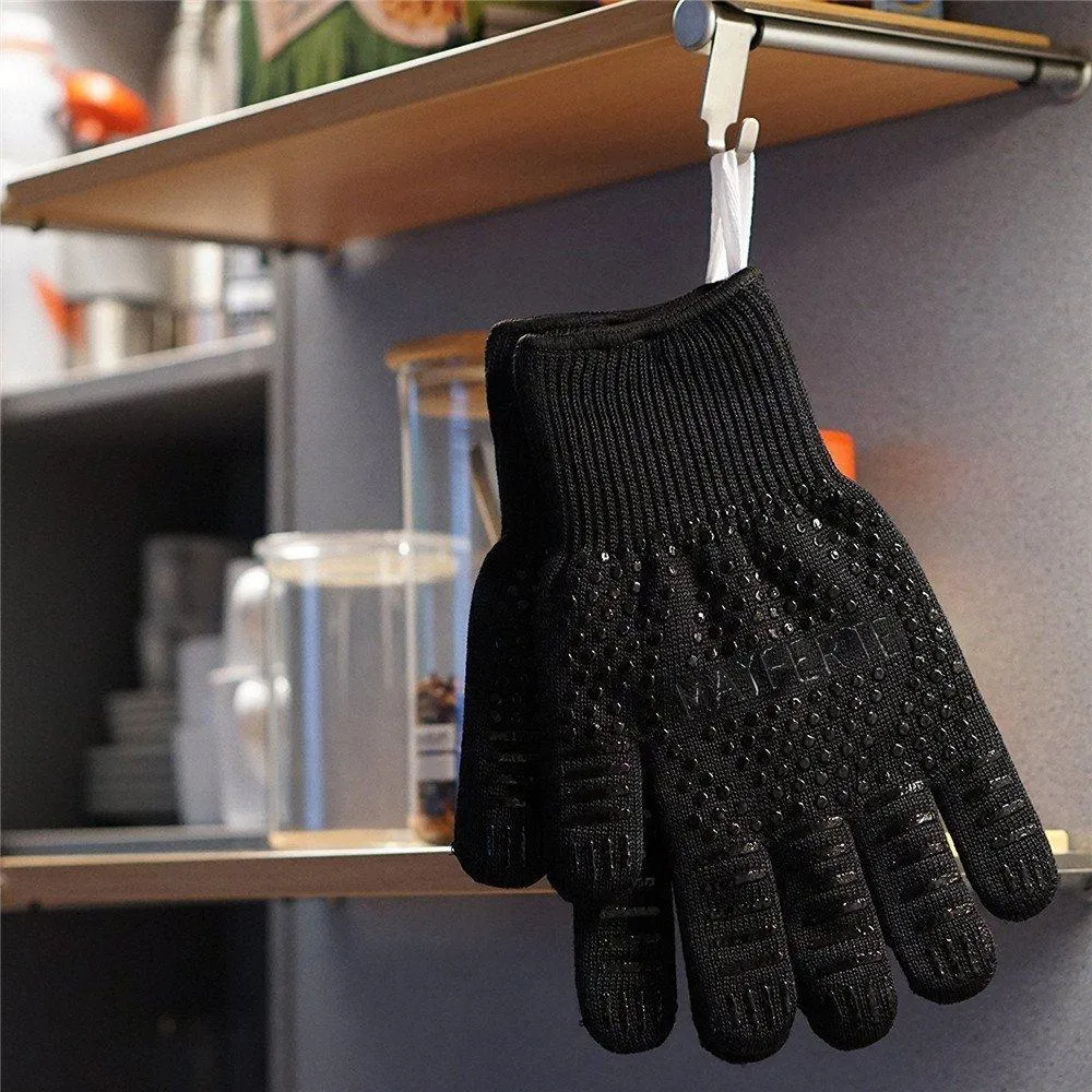 BBQ Cooking Glove 932&deg;F Extreme Heat Resistant oven gloves For Cooking, Grilling, Baking