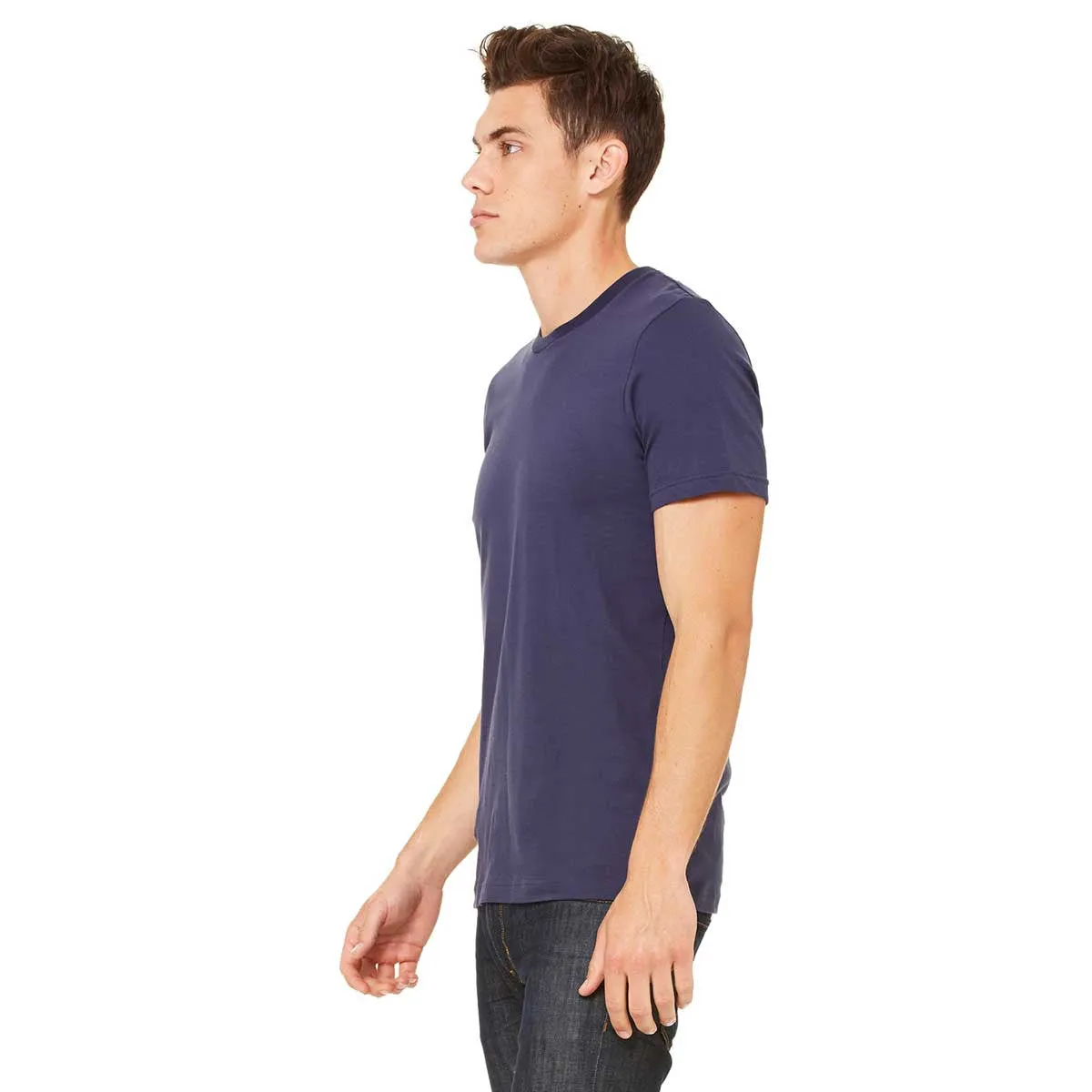 Bella   Canvas Unisex Navy Made in the USA Jersey Short-Sleeve T-Shirt