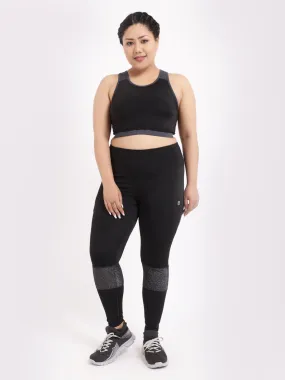 Black Shimmer Tres Chic Leggings