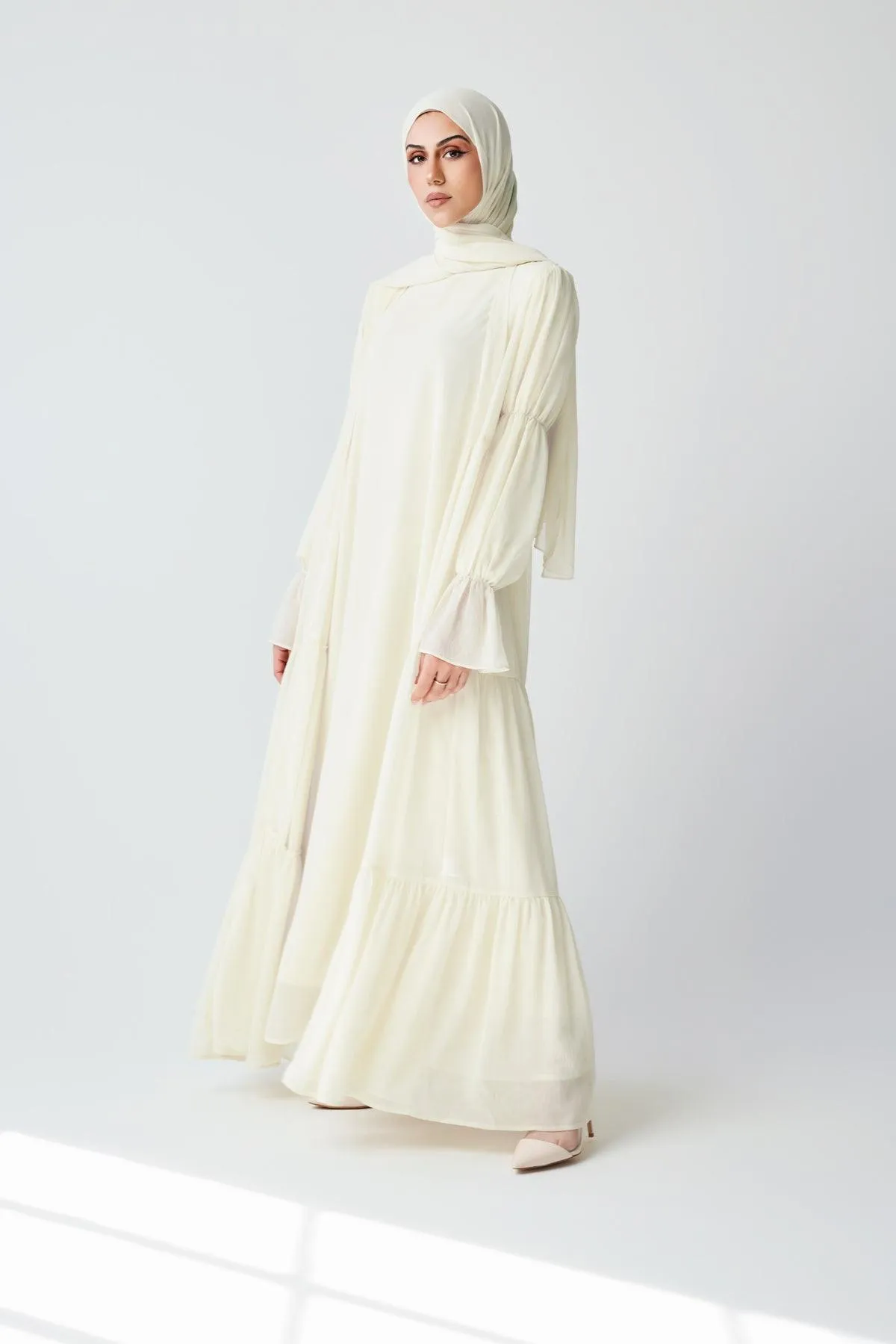 Bohemian Abaya Set - Ivory