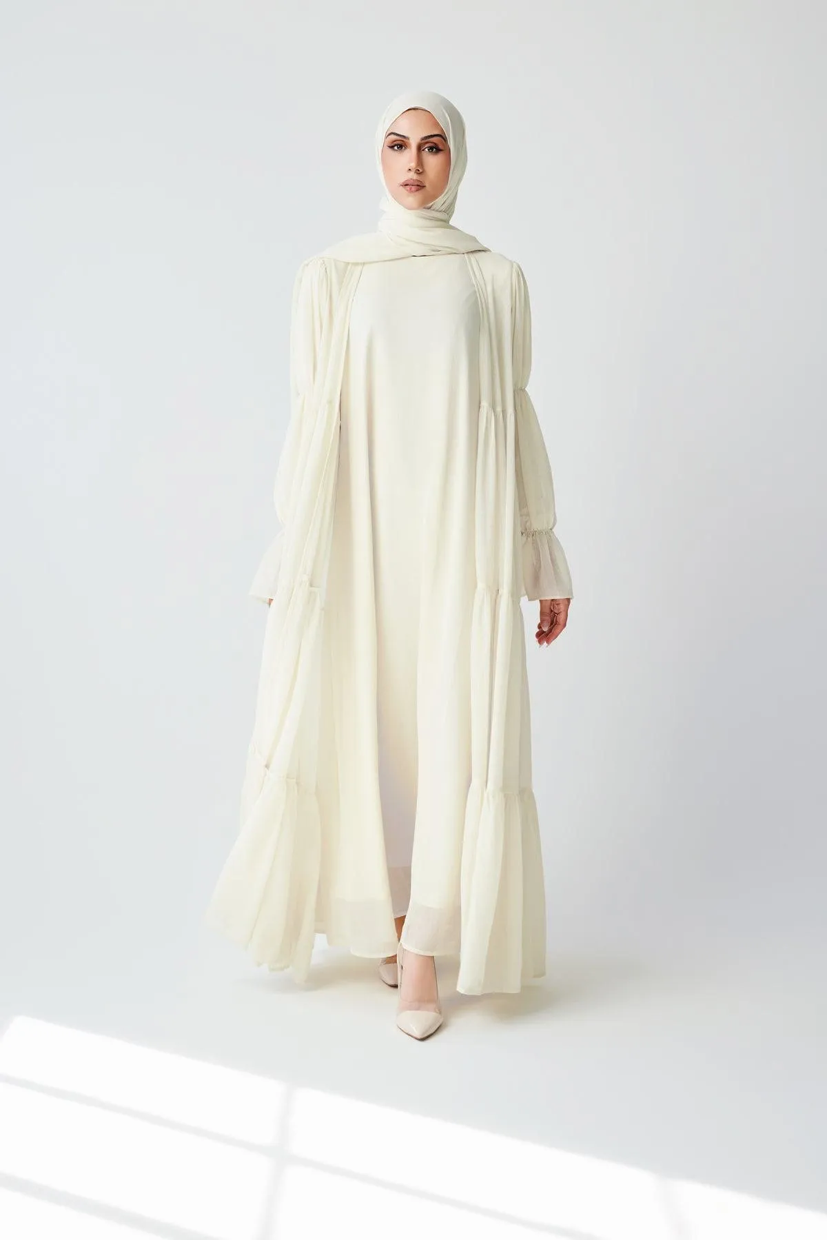 Bohemian Abaya Set - Ivory