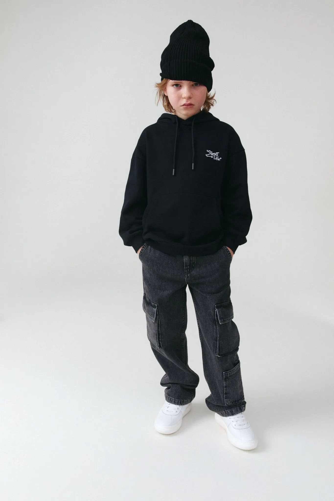 Boys Black Hoodie