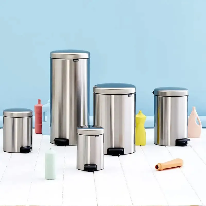 Brabantia NewIcon Pedal Bin 12L - Brilliant Steel