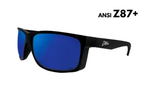 Breach - Matte Black - Deep Blue Polarized ANSI Z87 