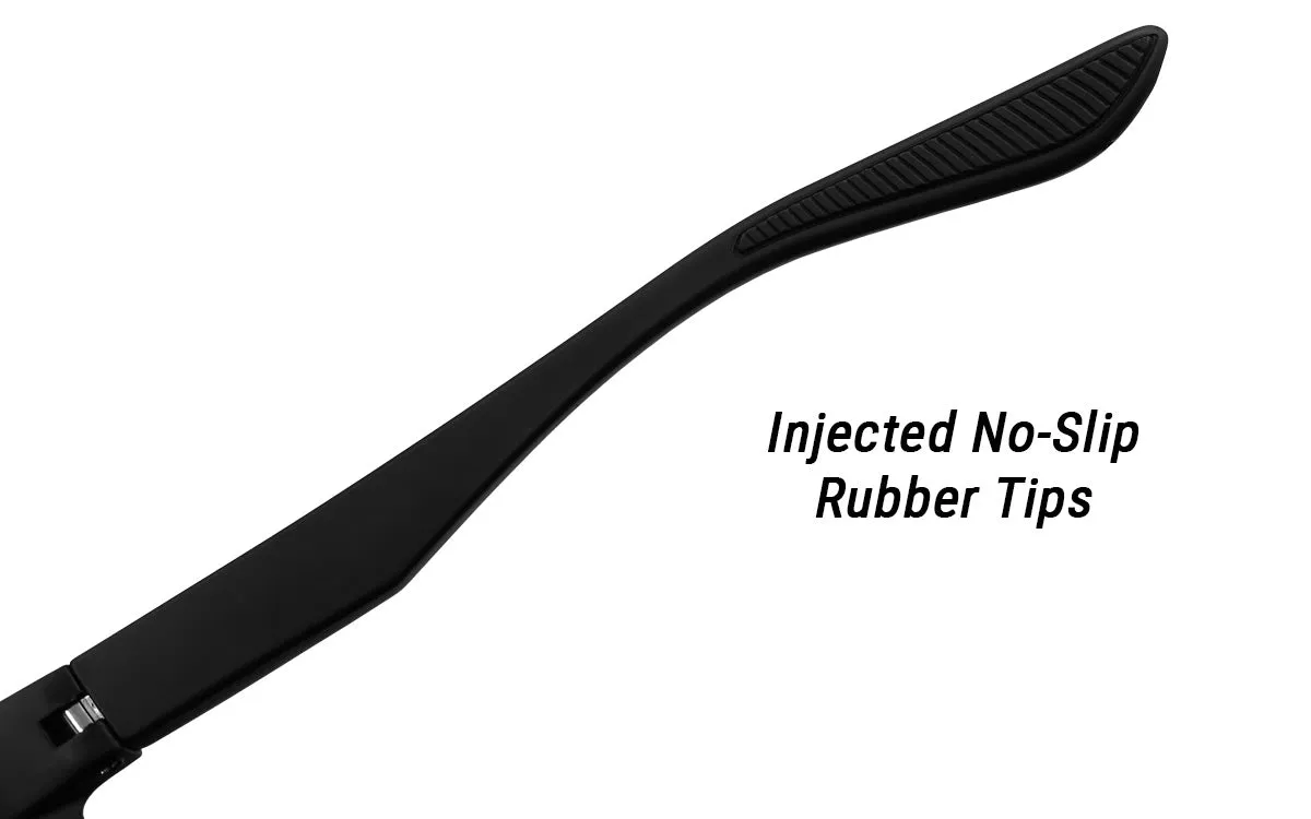 Breach - Matte Black - Deep Blue Polarized ANSI Z87 