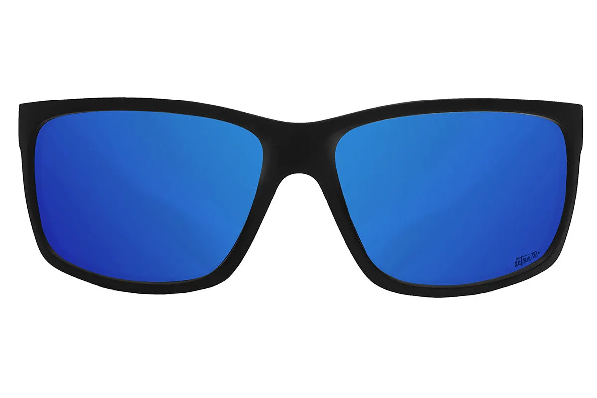 Breach - Matte Black - Deep Blue Polarized ANSI Z87 
