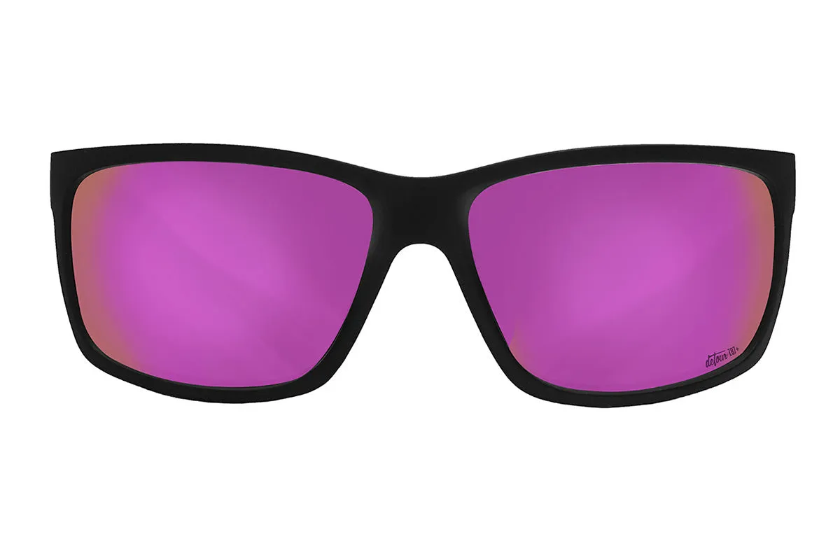 Breach - Matte Black - Pink Polarized ANSI Z87 
