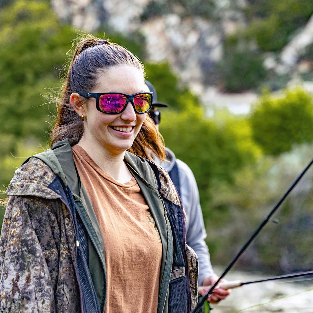 Breach - Matte Black - Pink Polarized ANSI Z87 