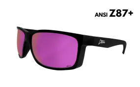 Breach - Matte Black - Pink Polarized ANSI Z87 