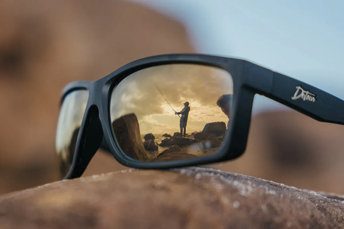 Breach XL - Matte Black - 24k Gold Polarized ANSI Z87 