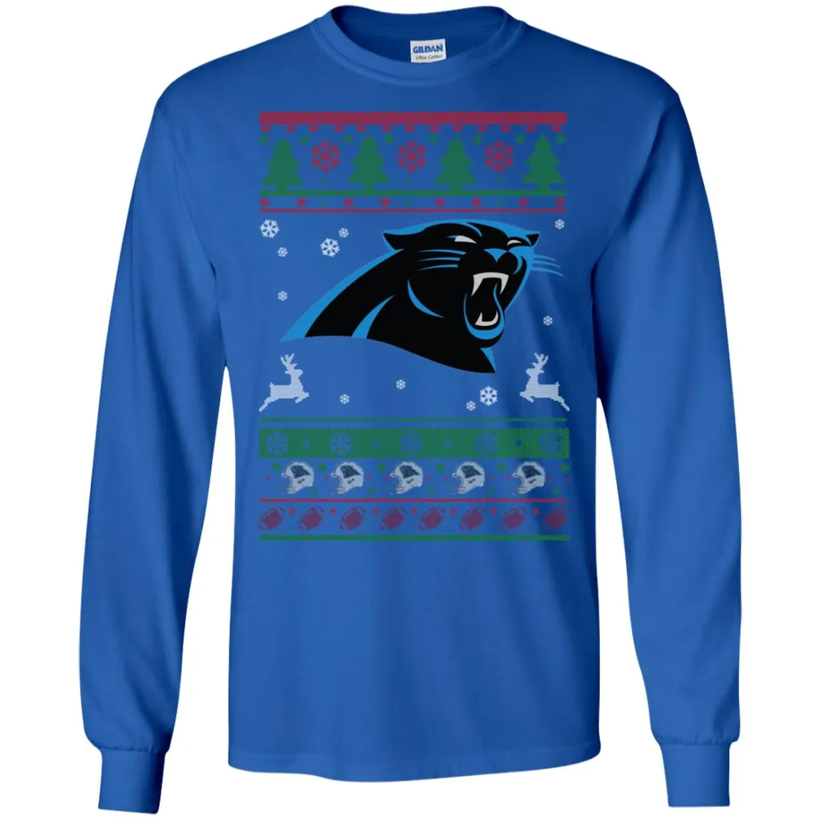 Carolina Panthers Logo Football Teams Ugly Christmas Sweater Men Long SLeeve Shirt