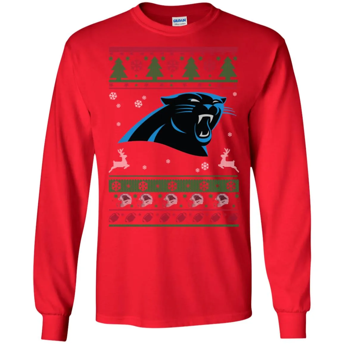 Carolina Panthers Logo Football Teams Ugly Christmas Sweater Men Long SLeeve Shirt