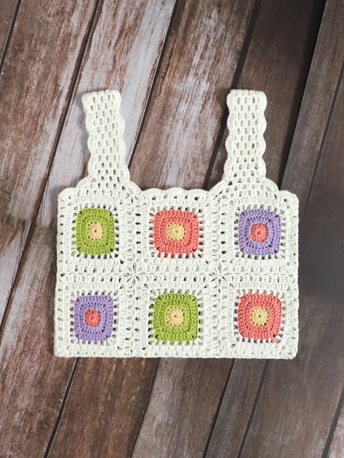 Casual Geometric Sleeveless Scoop Neck Crop Women Knit Top