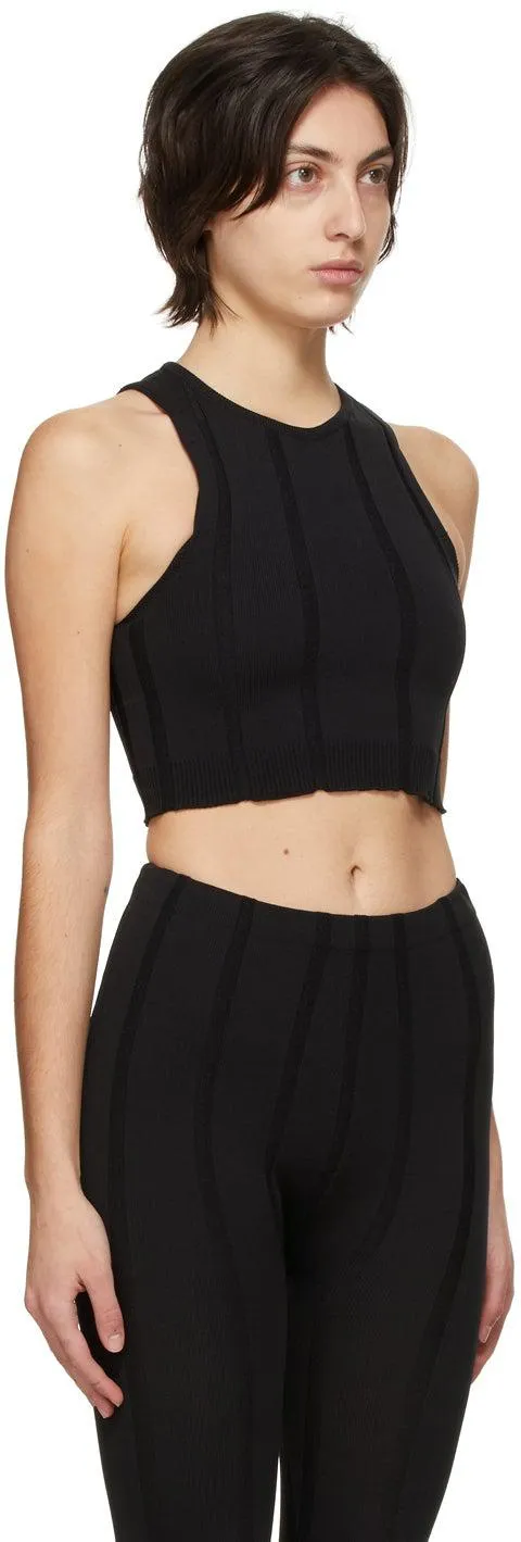 CFCL Black Indent Stripe Tank Top