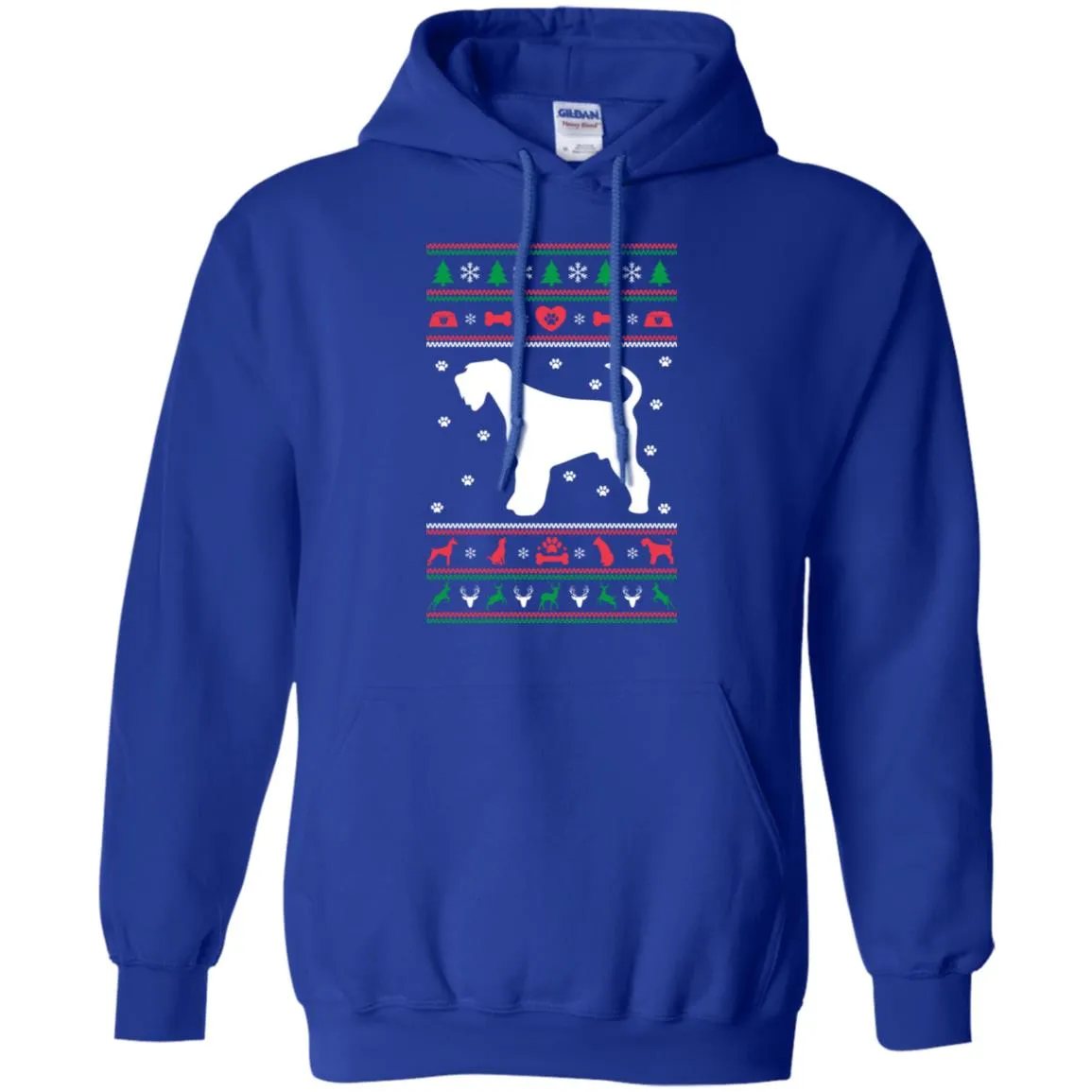 Christmas Airedale Dog Men Pullover Hoodie