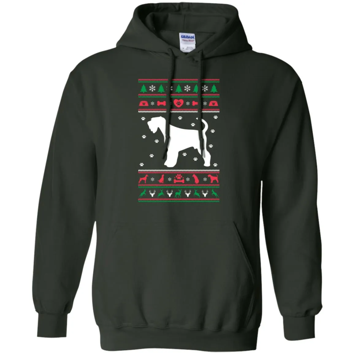 Christmas Airedale Dog Men Pullover Hoodie