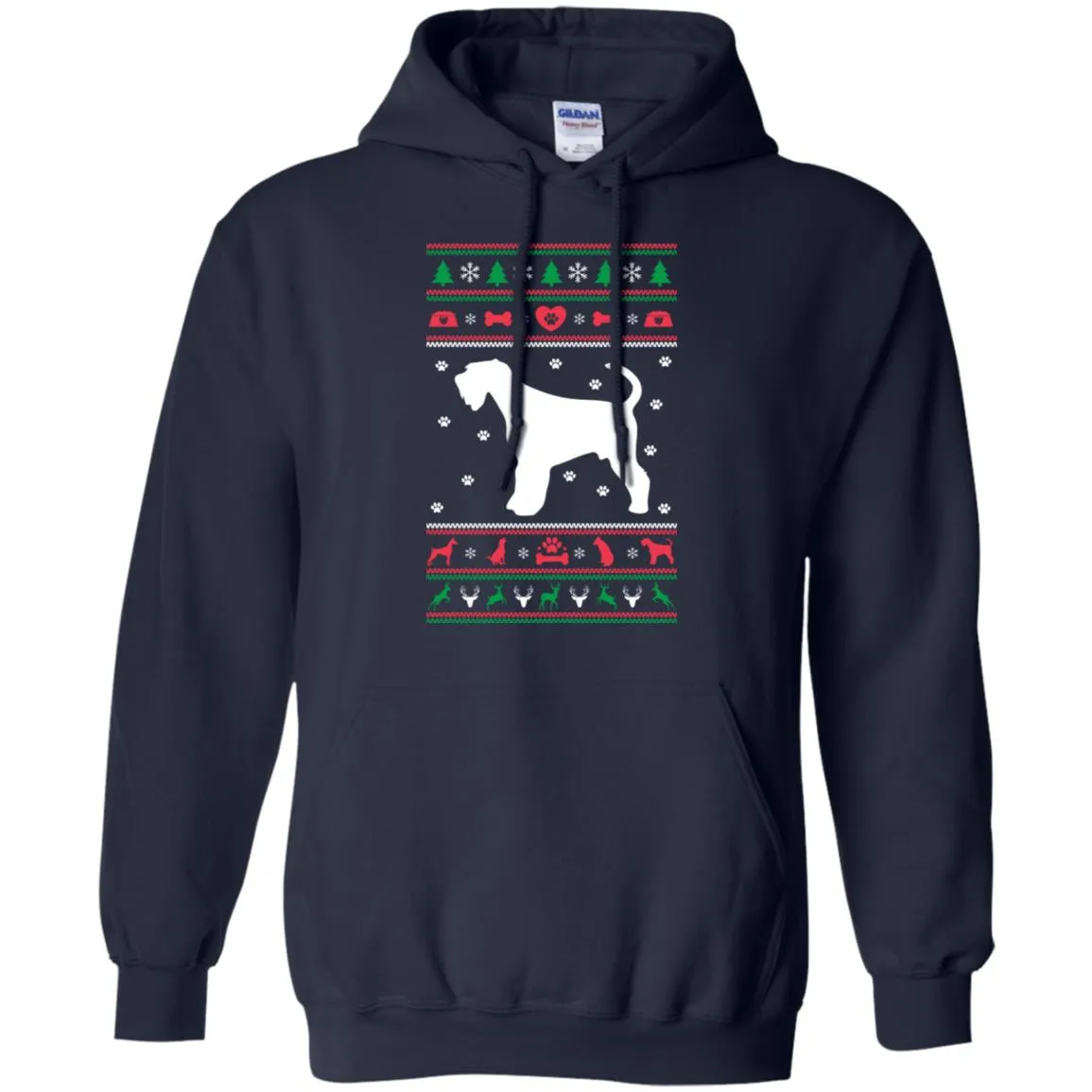 Christmas Airedale Dog Men Pullover Hoodie