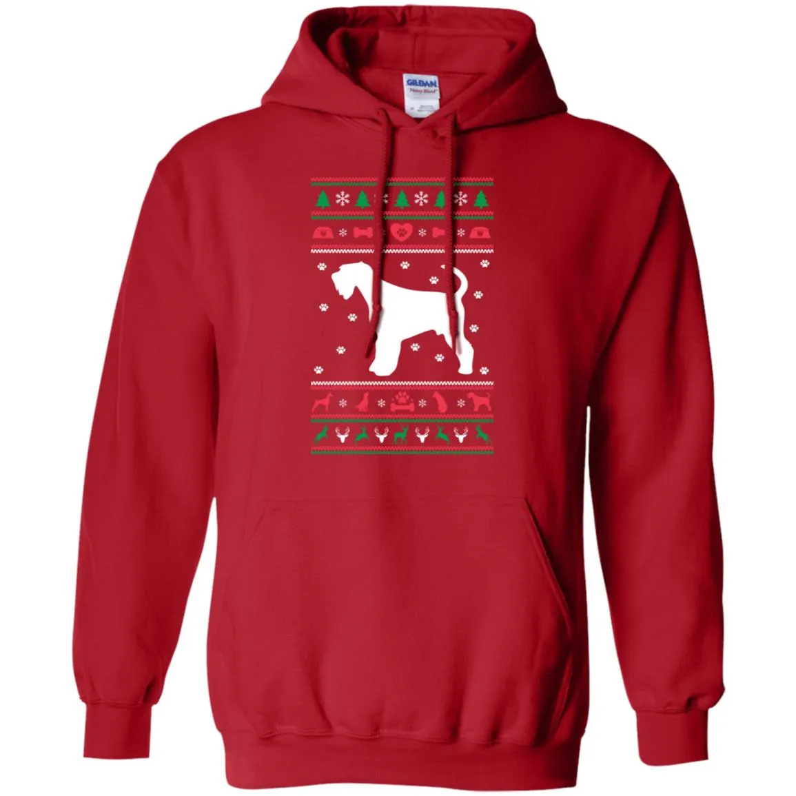 Christmas Airedale Dog Men Pullover Hoodie