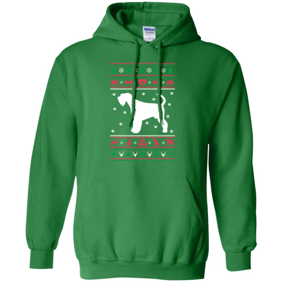 Christmas Airedale Dog Men Pullover Hoodie