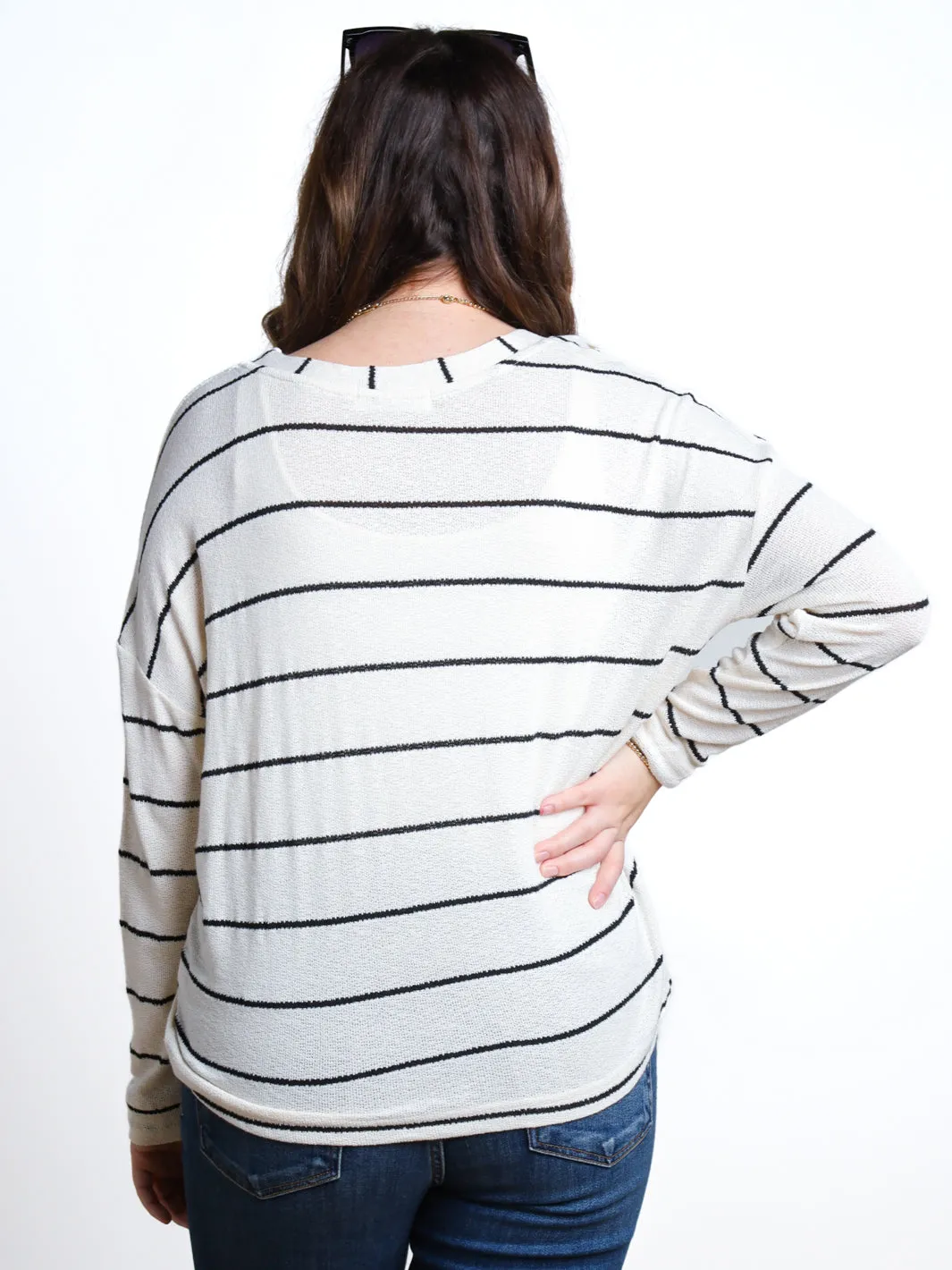 Clear My Schedule Striped Knit Top