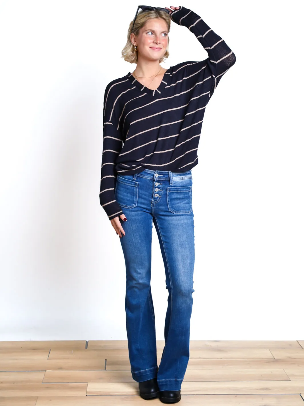 Clear My Schedule Striped Knit Top