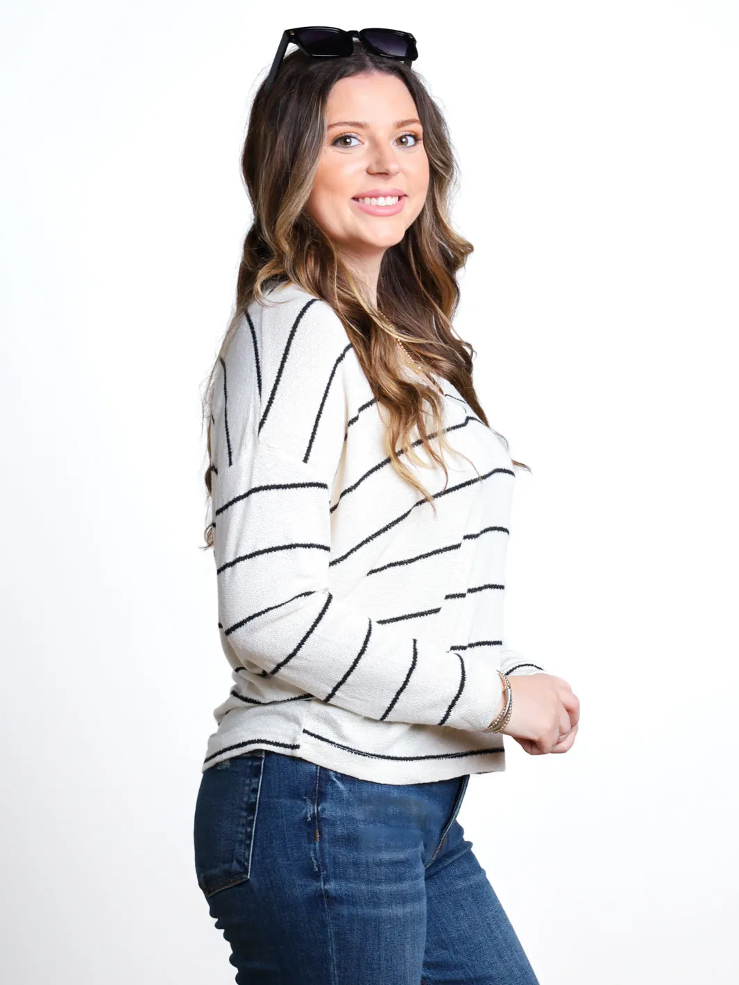 Clear My Schedule Striped Knit Top