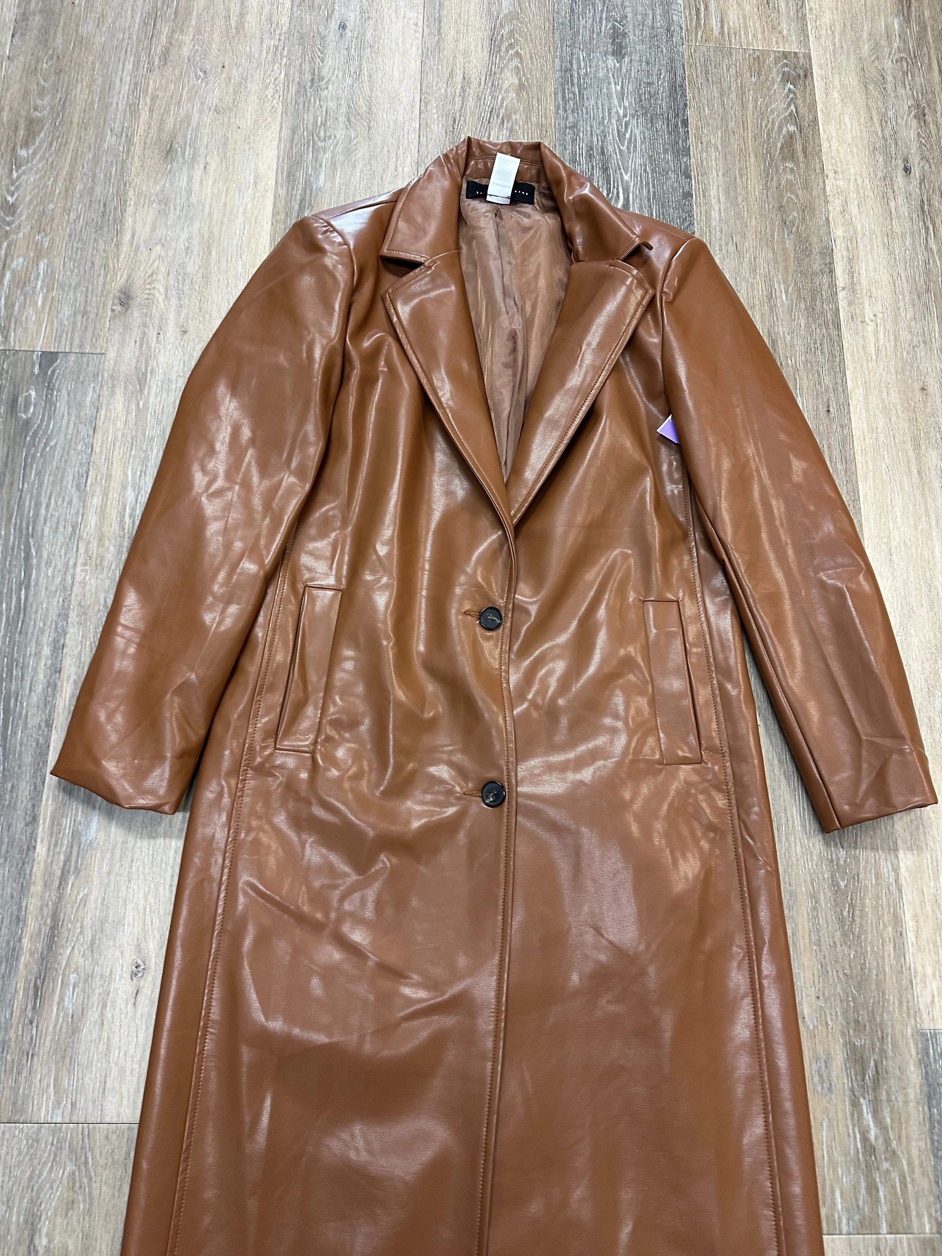 Coat Trench Coat By Know One Cares In Brown, Size: S