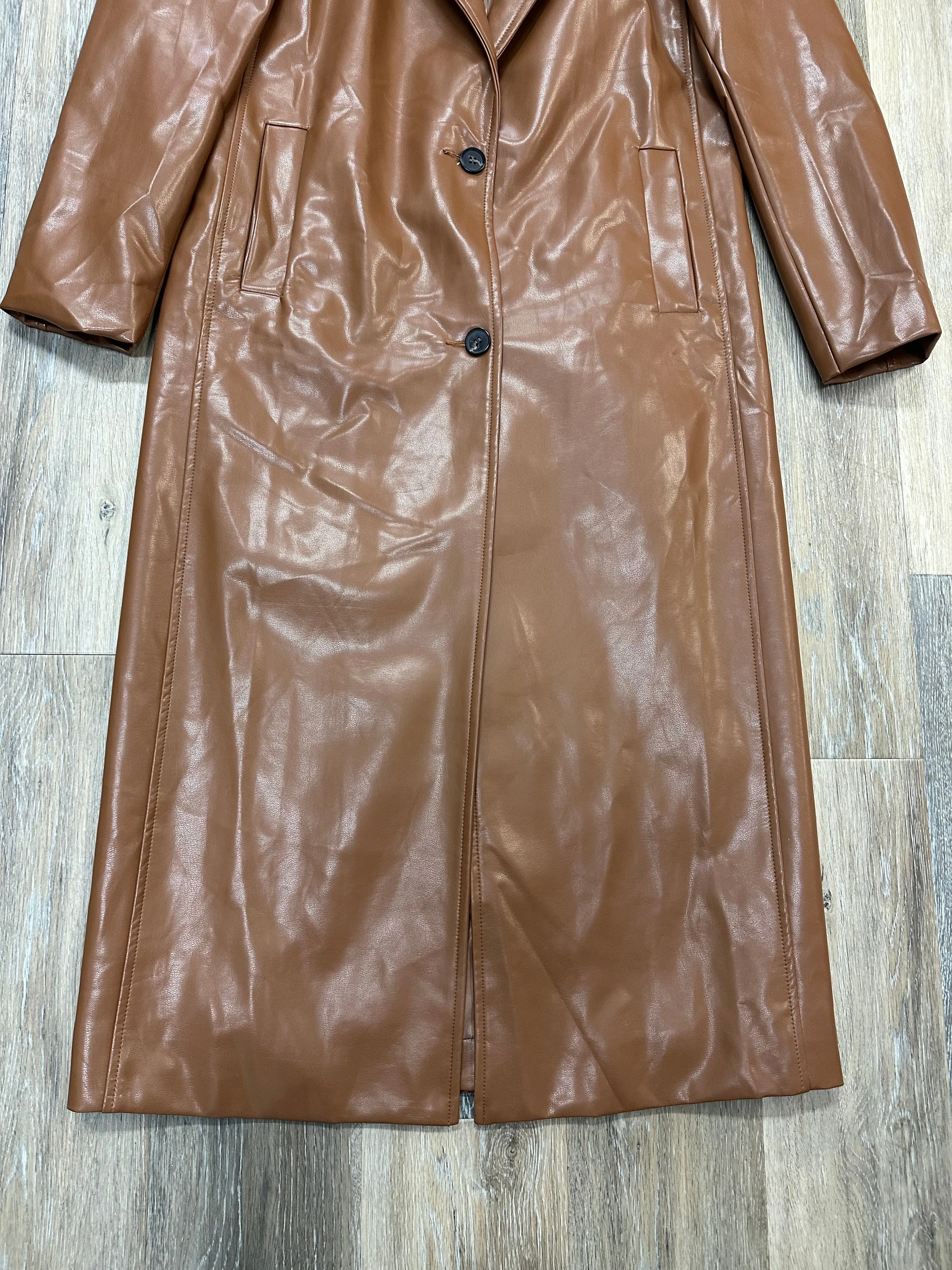 Coat Trench Coat By Know One Cares In Brown, Size: S