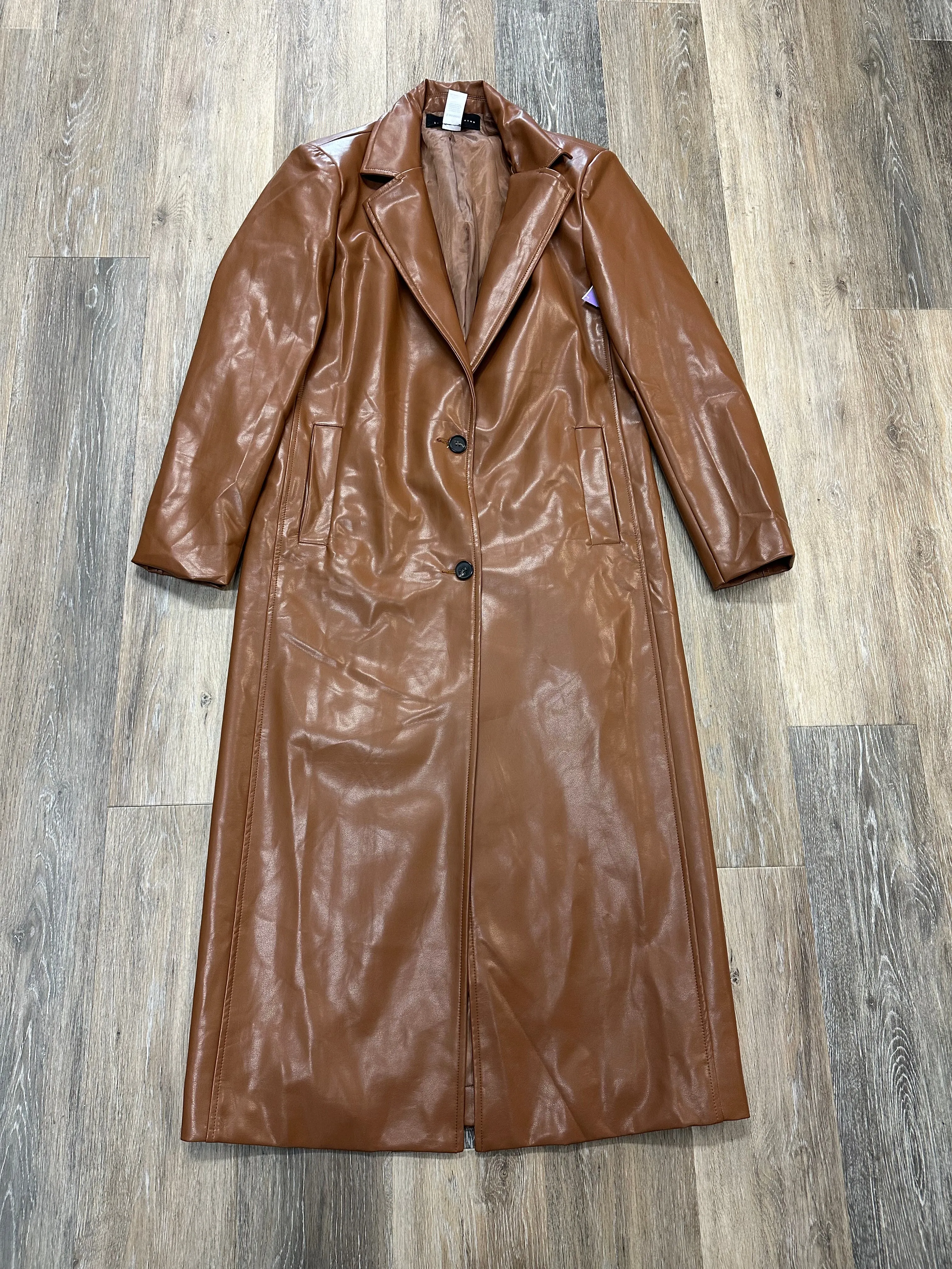 Coat Trench Coat By Know One Cares In Brown, Size: S