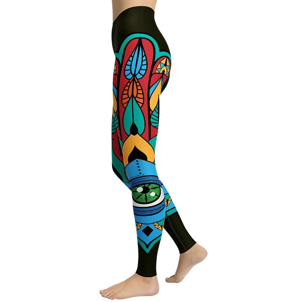 Colorful Eye Symbol Yoga Leggings
