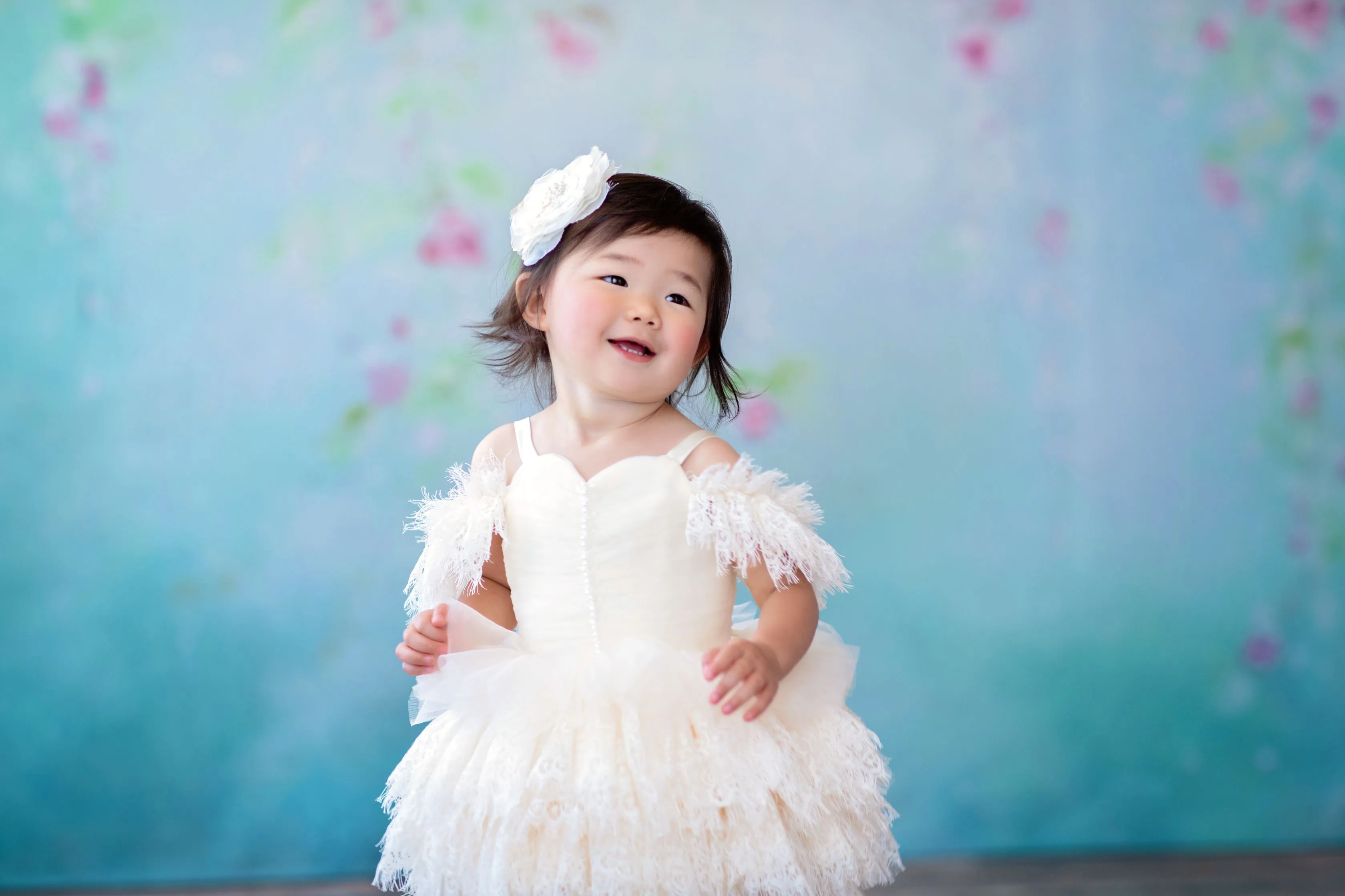 Couture Rental Baby Gown "Alyssa" - Black - Petal Length Dress  - ( 24 month- 3 year)